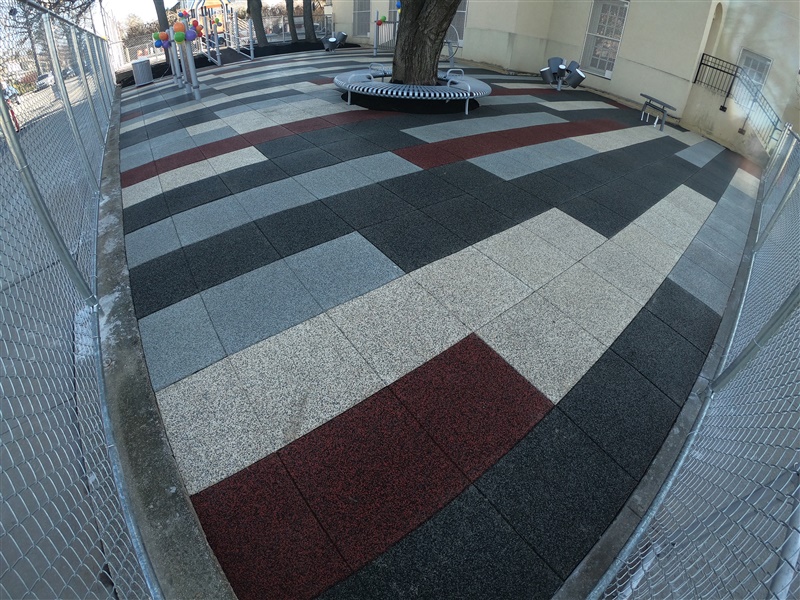 School Playground with TPV Blended Tiles preview 9
